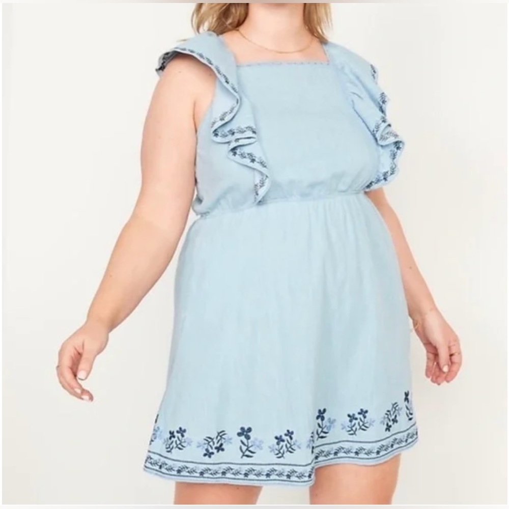 EUC Old Navy Chambray Mini Dress XXL